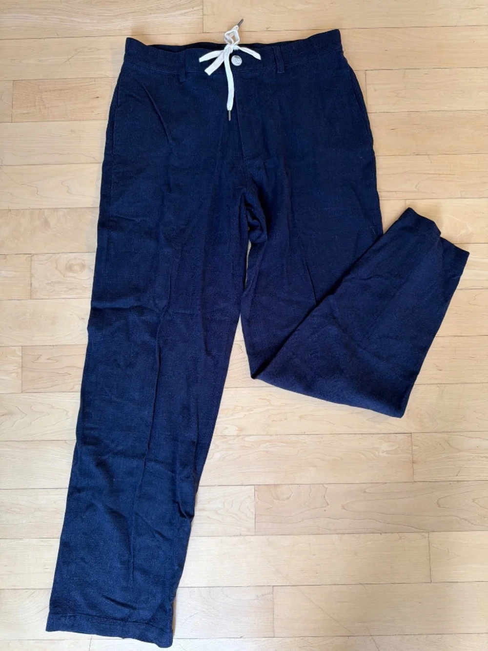 NWT Paige Tiano Pant in Deep Anchor Linen
